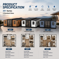 Casa Contenedor Plegable Expandible con Diseño Personalizado, Casa Modular Prefabricada, Cabaña Móvil de Lujo, Casa Tipo Pod de 20 pies/40 pies