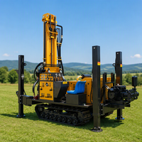 Machine de forage de puits d'irrigation pneumatique, machine de forage de puits d'eau 200m avec compresseur d'air
