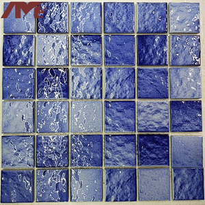 China fábrica precio al por mayor cristal azul esmaltado <span class=keywords><strong>piscina</strong></span> azulejo mosaico de vidrio - Product Image 5