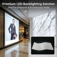 Feuille LED flexible ultra-mince en onyx lumineux, monocouleur, pour sous-comptoir