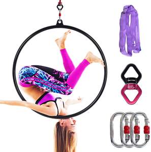 80CM Acero Inoxidable <span class=keywords><strong>Aro</strong></span> Aerial <span class=keywords><strong>Yoga</strong></span> Flying Hoops Aerial Lyra - Product Image 1