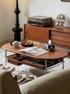 Nordic <strong>Coffee</strong> <strong>Table</strong> Modern Oval <strong>Coffee</strong> <strong>Table</strong> <strong>Wooden</strong> Living Room <strong>Coffee</strong> <strong>Table</strong> Furniture <strong>Coffee</strong> <strong>Table</strong> - Product Image 1