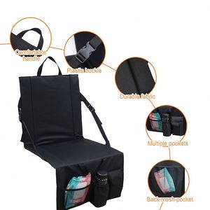 Coussins de siège pliants d'extérieur personnalisés avec poche en tissu Oxford pour événements sportifs et concerts - Product Image 2