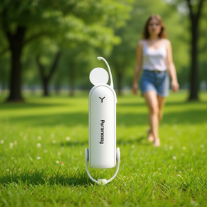 Poranmeig Mini ventilateur portable 2W 5V alimenté par batterie, design pliable à suspendre au cou pour le refroidissement estival - Product Image 2