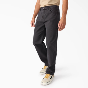 Pantalon de travail Eisenhower en toile multi-poches pour homme, décontracté, droit, taille mi-haute, lourd, anti-froissement, style canard, pour charpentier - Product Image 3