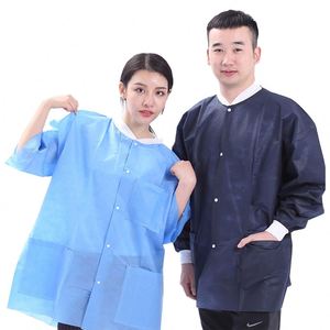 เสื้อกาวน์สำหรับอุตสาหกรรมอาหาร PP SMS SMS Pp เสื้อกาวน์แบบใช้แล้วทิ้ง - Product Image 1