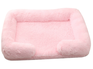 Köpek Kulübesi Peluş Kare Evcil Hayvan Evi Köpek Yatağı Kışlık Minder Düz Desenli Yıkanabilir Çıkarılabilir Düğme Kapamalı Çevre Dostu Küçük Irklar - Product Image 4