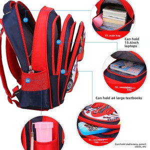 Sac à dos scolaire imperméable 3D motif dessin animé avec fermeture éclair pour enfants de 1 à 6 ans – Tendance pour l'école primaire et la <span class=keywords><strong>maternelle</strong></span> - Product Image 4