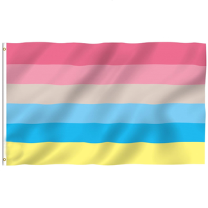 3x5 Fuß Bigender Pride Flagge Doppelt Genähte <span class=keywords><strong>Bi</strong></span>-Gender <span class=keywords><strong>LGBT</strong></span> Flaggen aus Polyester mit Messingösen 3 X 5 Fuß - Product Image 1
