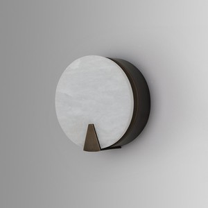 Nordic Round Marble Wall Lamp <b>Led</b> <b>Light</b> Source 220V <b>For</b> Living <b>Room</b> Bedroom Staircase Entrance - Product Image 2