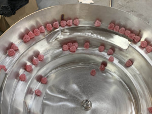 Gepolijste 304 roestvrijstalen trilvoederbak voor snoep - Product Image 1