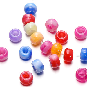Acrylic Large Hole <b>Beads</b> Round Middle Size For Jewelry Making DIY Accessories Loose <b>Beads</b> Wholesale - Product Image 4