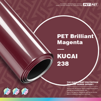 Film de protection de voiture PET Brilliant Magenta, vente en gros, rouleau sans bulles, super extensible, film vinyle pour enveloppement de voiture