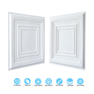 PL05 Plafonds en PVC gaufré blanc <span class=keywords><strong>mat</strong></span> Panneaux muraux à peler pour salles à manger Conception européenne étanche pour centres commerciaux <span class=keywords><strong>et</strong></span> hôtels - Product Image 6