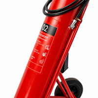 Extincteur à CO2 sur roues en acier au carbone personnalisable KHI (rouge)