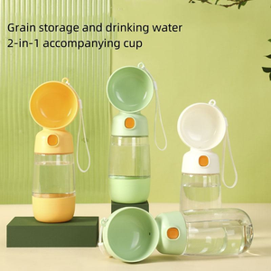 Bottiglia di cibo per cani 2-in-1, alimentatore per animali domestici portatile con ciotola da viaggio, Dispenser per l'alimentazione potabile all'aperto per cani <span class=keywords><strong>e</strong></span> gatti - Product Image 2