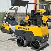 Livraison gratuite, mini compacteur manuel, rouleau compresseur routier entièrement hydraulique, rouleau compresseur routier diesel, compacteur à double tambour, rouleau compresseur routier