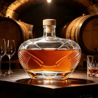 Bouteille vide de 60 ml en verre bleu premium en forme d'animal avec bouchon à vis pour vin, vodka, whisky, brandy, gin, rhum, tequila et spiritueux