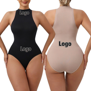 Vente en gros de lingerie féminine : Body sculptant sans couture en jersey, col montant, style hipster, avec boutons, très élastique, <span class=keywords><strong>amincissant</strong></span> la taille - Product Image 1