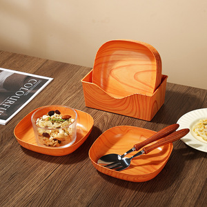 Plato de Plástico PE con Diseño de Hueso y Textura de Madera para Almacenamiento en Cocina, Ideal para Aperitivos, Semillas de Girasol, Frutos Secos y Huesos - Product Image 5