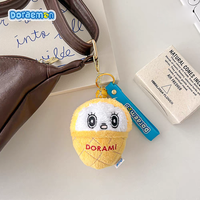 Lot de porte-clés en peluche Doraemon Dorami série crème glacée, sous licence officielle, rembourrage en coton PP doux, breloque de sac