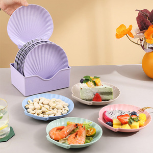Assiette à fruits petite et élégante en plastique de style nordique, assiette jetable créative pour os et déchets, idéale pour la table de repas et les fêtes - Product Image 2