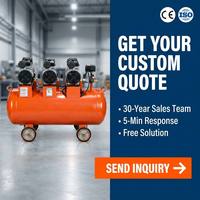 Compresseur d'air industriel silencieux sans huile, réservoir de 200 L, pompe à piston stable 3 CV 220 V