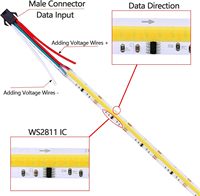 SXZM высокая яркость DC24V WS2811 CCT умная Адресуемая двойная цветовая температура Cob Светодиодная лента