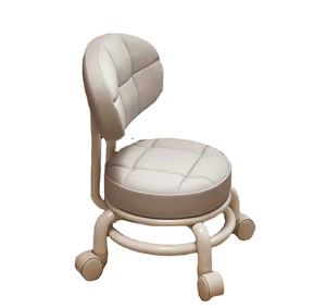 Wanxiang Wheel <b>Small</b> <b>Stool</b> Pulley Mobile Household Low <b>Stool</b> Sturdy and Durable Bench with Wheels, Roller Backrest Chair - Product Image 1