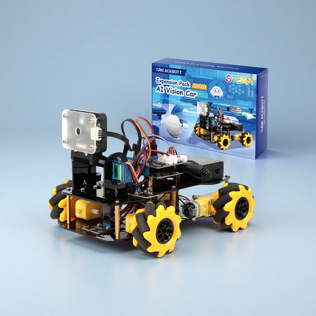 AI Smart Vision Recognition Detection Coding Remote Control Robot Car DIY STEM Educational Robotics Car Kit for Arduino