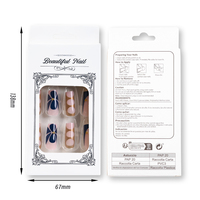 24 faux ongles en acrylique à pression pour Noël, motifs flocons de neige/nœuds, faux ongles à paillettes vertes et rouges pour femmes