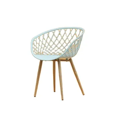 Chaise de salle à manger en plastique, blanc, en polypropylène, ensemble avec Tables en bois et chaises en plastique, pour le salon
