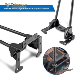 Yachuangxin Black Iron Furniture Leg Connector Set with Precise Hole Alignment for Easy Home Installation - Product Image 1