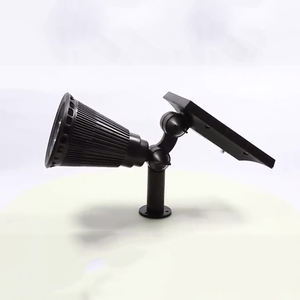 Lampu LED tenaga surya dapat disesuaikan, lampu lapangan rumput Sensor Remote warna-warni tahan air RGB bercahaya dinding taman halaman - Product Image 2