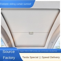 Pare-soleil de voiture standard en tissu à enroulement manuel le plus économique pour Tesla Model Y/3, fabriqué en PVC durable