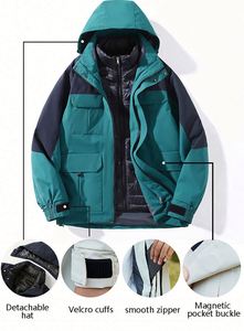 Design 3-In-1 <b>Jacket</b> Fashion Brand Windproof Waterproof Outdoor <b>Jackets</b> Mountaineering Clothing Removable Outdoor <b>Jackets</b> - Product Image 5