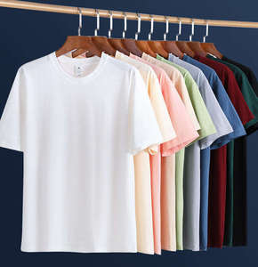 เสื้อยืดผู้ชายแบบสั่งทำพิเศษ น้ำหนัก 210 กรัม พร้อมพิมพ์ลายตามสั่ง เสื้อยืดผู้ชายสีพื้นผ้าฝ้ายแท้ 100% ขายส่ง - Product Image 2