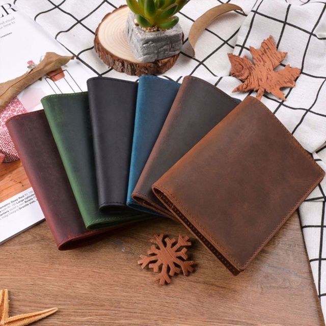 Colorful Custom Full Grain Leather Passport Case Cover Genuine Leather Cover Crazy Horse Leather Passport Holder