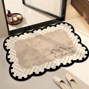 Alfombra de baño de tierra de diatomeas con forma personalizada, absorbente, diseño de dibujos animados para la puerta del baño y la zona de la ducha - Product Image 1