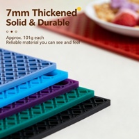 Sous-plat de cuisine en silicone personnalisé, durable, résistant à la chaleur, anti-brûlure, antidérapant, moderne, pour bols et tasses