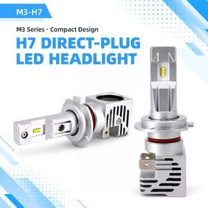 Ampoule de phare LED M3 H7, puce ZES, 60W, 8000LM, 8V-48V, IP68, faisceau bas et haut, remplacement halogène pour VW - Product Image 1