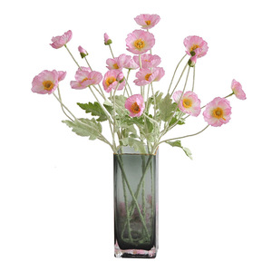 Flores artificiales de amapola, amapolas falsas de tacto real para decoración floral del hogar, sala de estar, boda - Product Image 5