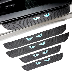 4 PCS Glowing Demon's Eyes Kit d'autocollants protecteurs pour seuil <span class=keywords><strong>de</strong></span> <span class=keywords><strong>porte</strong></span> <span class=keywords><strong>de</strong></span> voiture et protection du cadre - Product Image 1