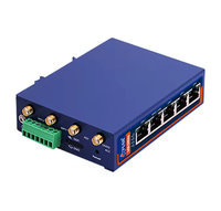 Routeur Wi-Fi industriel USR-G806p avec module cellulaire 4G amélioré, double port série RS232+RS485 / 5 ports réseau - 1 WAN + 1 WAN/LAN + 3 LAN