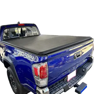 1Custom pick up truck Soft vinyl roll up tonneau cover for 2020 toyota tacoma 5ft 6ft truck bed tonneau covers