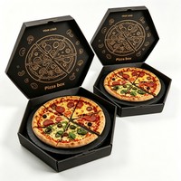 Boîte à pizza personnalisée avec logo, 14 pouces, en carton ondulé, pour boulangerie, emballage de pizza