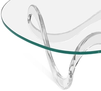 Hochwertiger Luxuriöser Moderner Langlebiger Hochzeits-Transparenter Acryl-Couchtisch mit Gehärteter Glasplatte