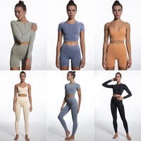 Beautyshow 5 pièces, tenues d'entraînement pour femmes, ensembles athlétiques, combinaisons de Sport, Yoga, Gym, Fitness, vêtements d'exercice, survêtement de Jogging