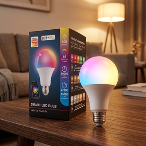 หลอดไฟอัจฉริยะ Fxpot คุณภาพสูง ราคาโรงงาน ปรับสีได้ RGB ขั้ว E26/E27/B22 สำหรับไฟ AC110V 9W รองรับ <span class=keywords><strong>Alexa</strong></span> ได้รับการรับรองมาตรฐาน CE - Product Image 1