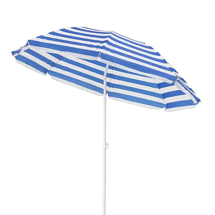 ストライプビーチ傘ポータブルパティオサンシェード傘屋外傘キャリーバッグ付きガーデンビーチプール裏庭